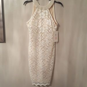 White/tan dress